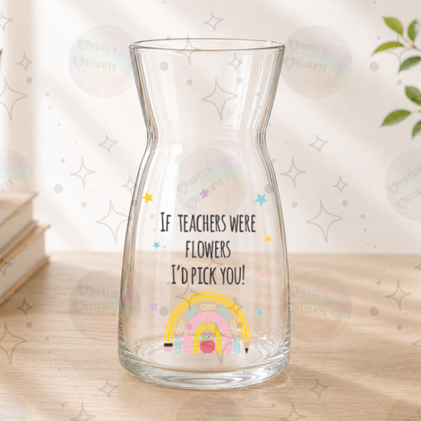 Personalised Teacher Vase, Candle & Gift Set
