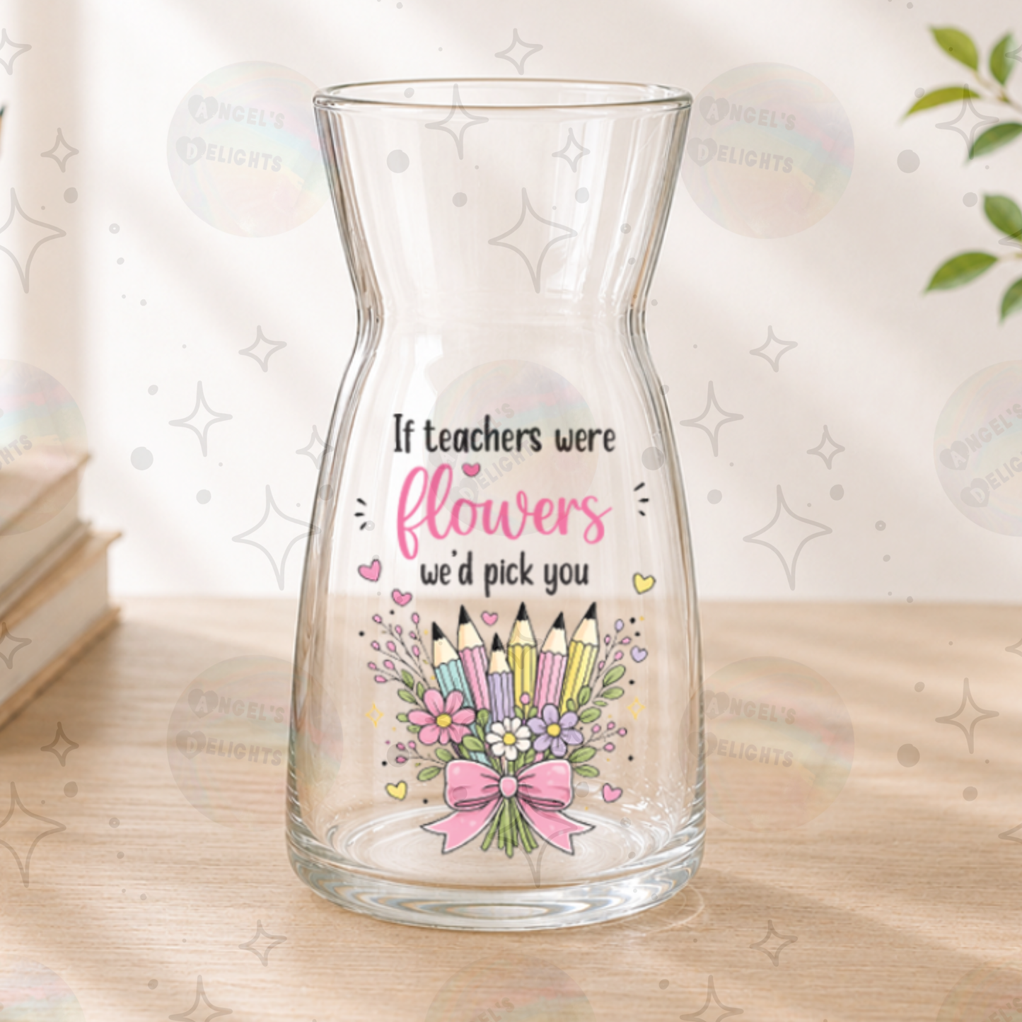 Personalised Teacher Vase, Candle & Gift Set