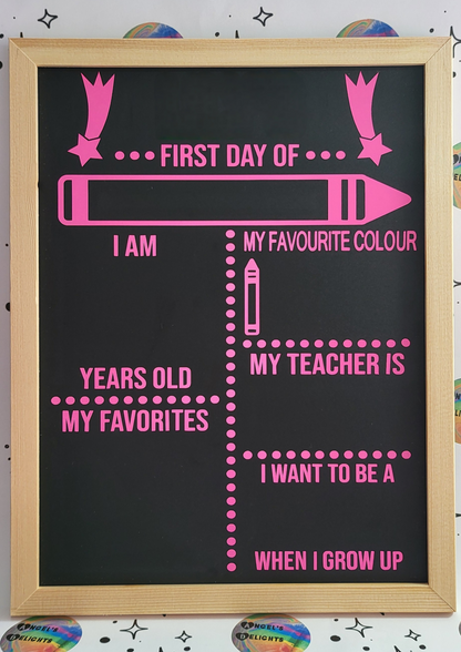 First Day of School Memory Board