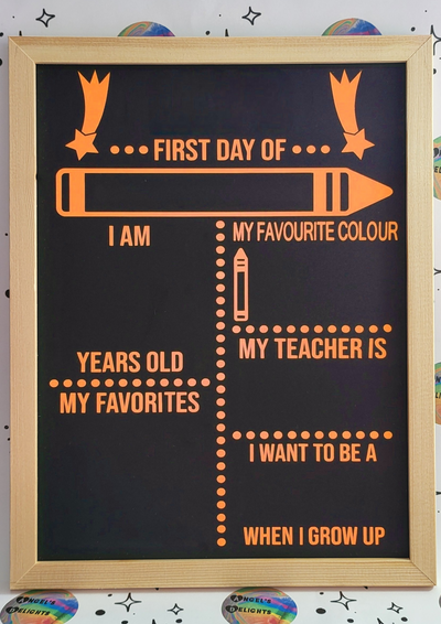 First Day of School Memory Board