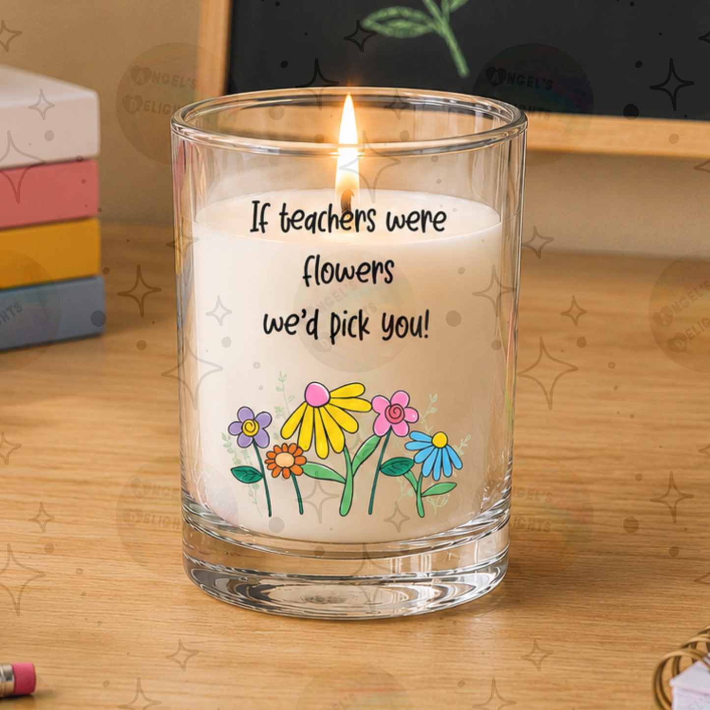 Personalised Teacher Vase, Candle & Gift Set