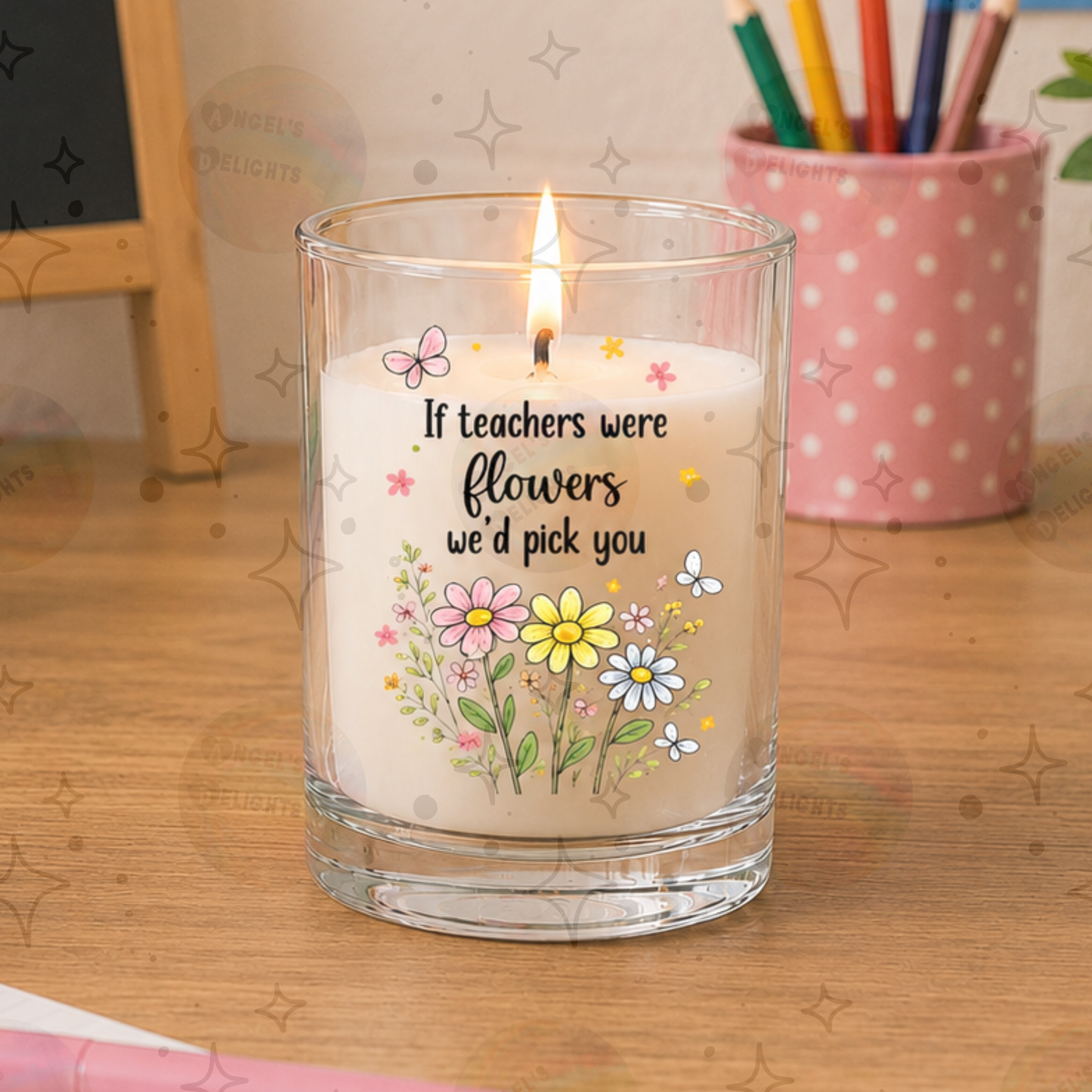 Personalised Teacher Vase, Candle & Gift Set