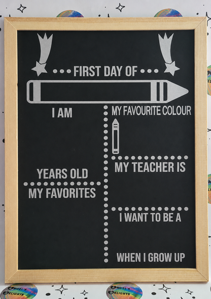 First Day of School Memory Board