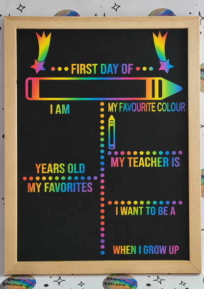 First Day of School Memory Board