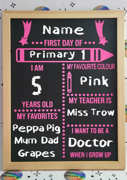 First Day of School Memory Board