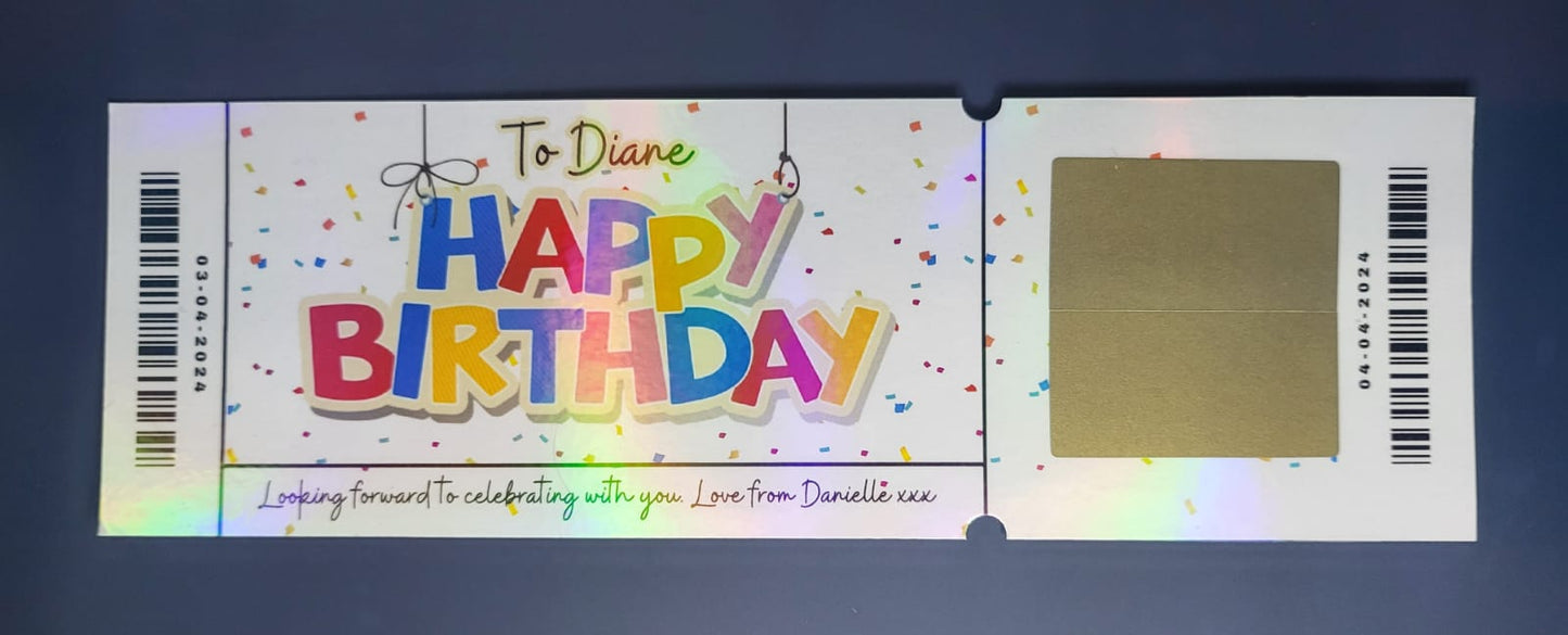 Personalised Scratch Reveal Card