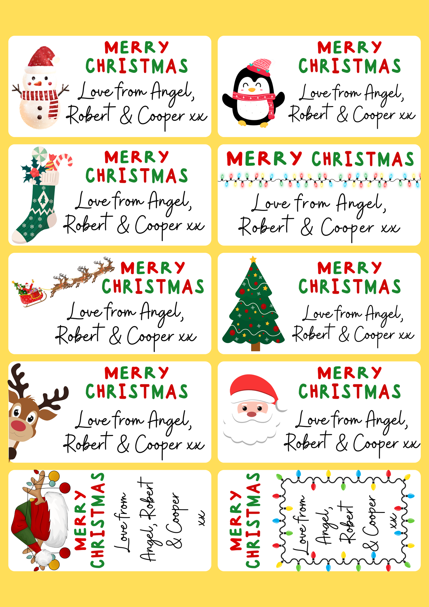 Custom A4 Sticker Sheets